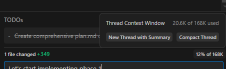 Context Window Info in Amp