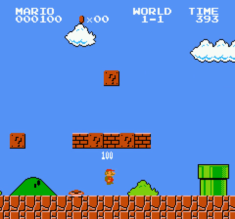 mario and the first goomba