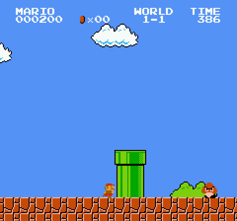 on the level, beside a pipe